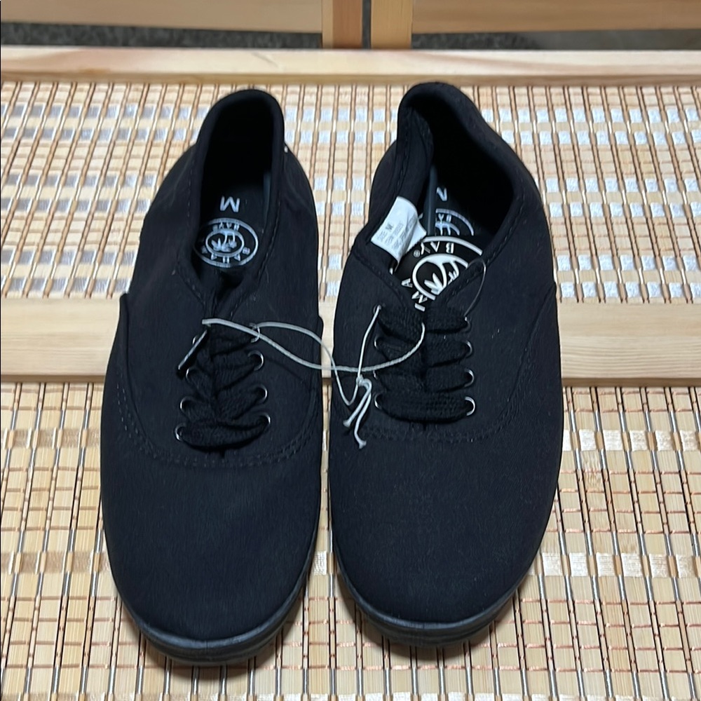 Black Slip-On Sneakers with Textured Canvas